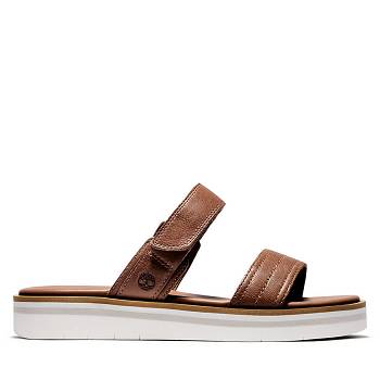 Timberland Adley Shore Slide - Hnede Sandale Damske, T0444SK